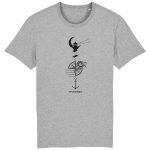 Organic T-Shirt “Leuchtturm” aus Bio Baumwolle in Heather Grey