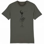 Organic T-Shirt “Leuchtturm” aus Bio Baumwolle in Khaki