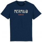 Organic T-Shirt “Mermaid Hunter” aus Bio Baumwolle in Black Heather Blue