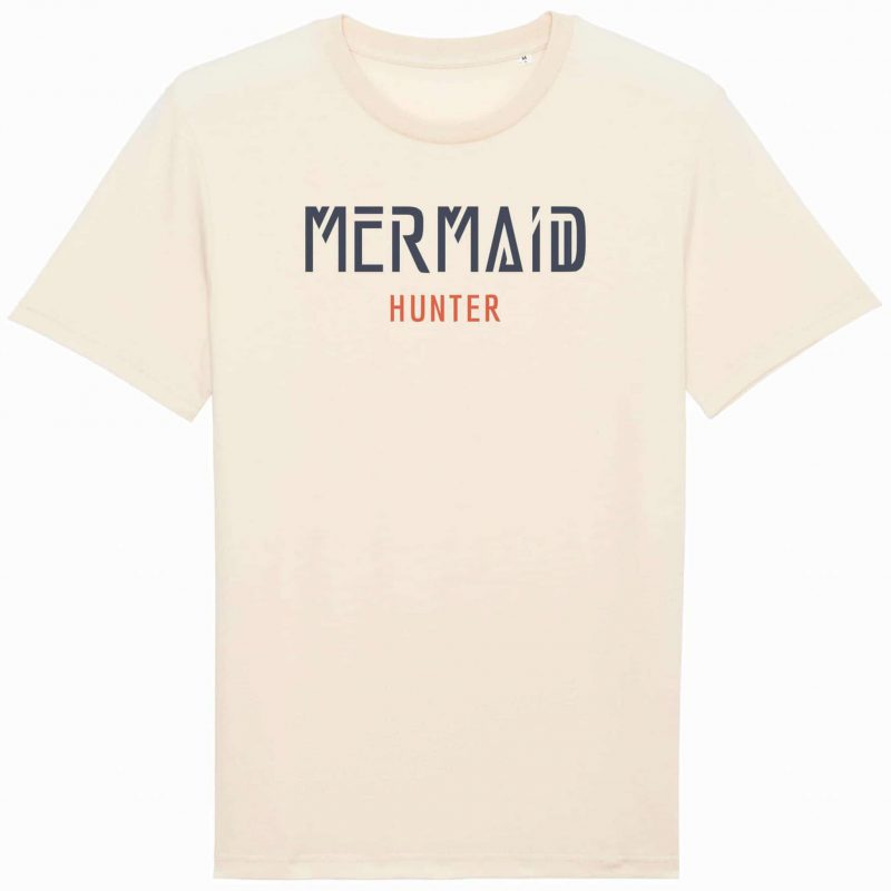 Unisex T-Shirt aus Biobaumwolle - "Mermaid Hunter" - natural