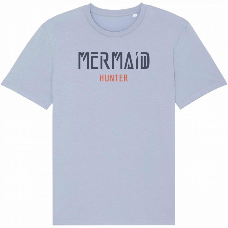 Unisex T-Shirt aus Biobaumwolle - "Mermaid Hunter" - serene blue