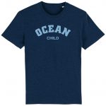 Organic T-Shirt “Ocean Child” aus Bio Baumwolle in Black Heather Blue
