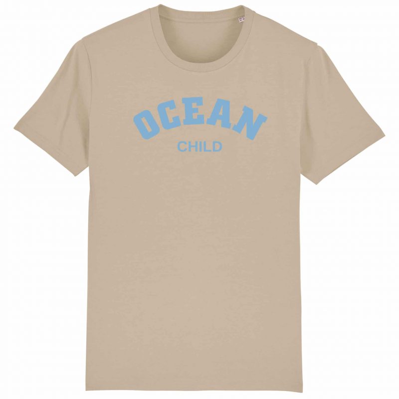 Unisex T-Shirt aus Biobaumwolle - "Ocean Child" - desert dust