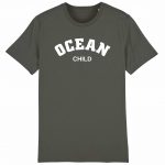 Organic T-Shirt “Ocean Child” aus Bio Baumwolle in Khaki