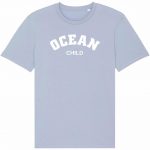 Organic T-Shirt “Ocean Child” aus Bio Baumwolle in Serene Blue