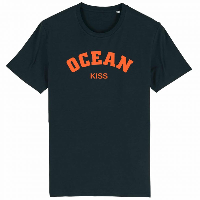 Unisex T-Shirt aus Biobaumwolle - "Ocean Kiss" - black