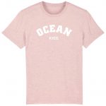 Organic T-Shirt “Ocean Kiss” aus Bio Baumwolle in Cream Heather Pink