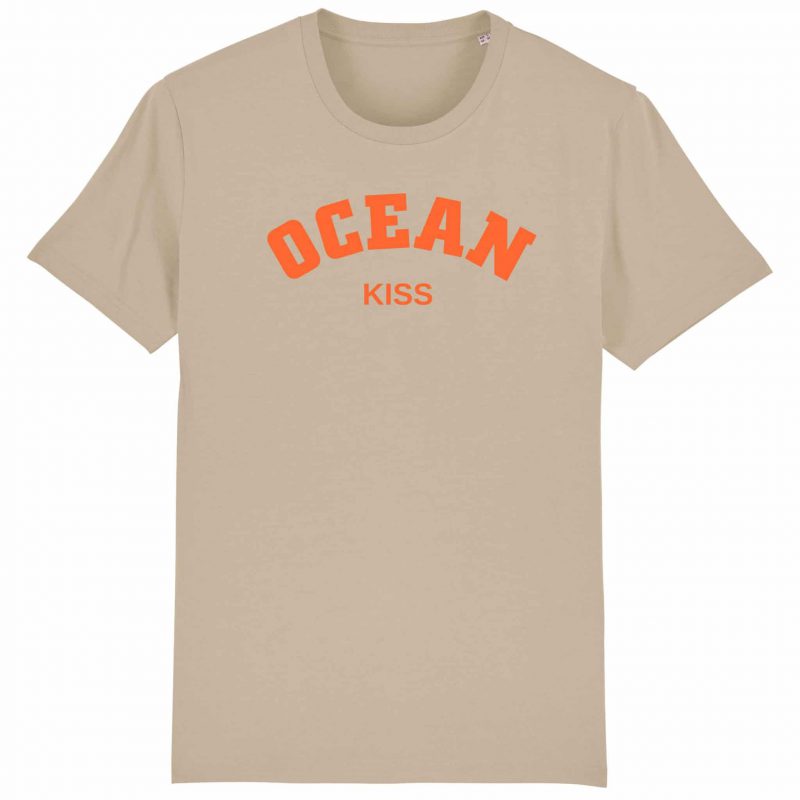 Unisex T-Shirt aus Biobaumwolle - "Ocean Kiss" - desert dust