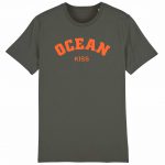 Organic T-Shirt “Ocean Kiss” aus Bio Baumwolle in Khaki
