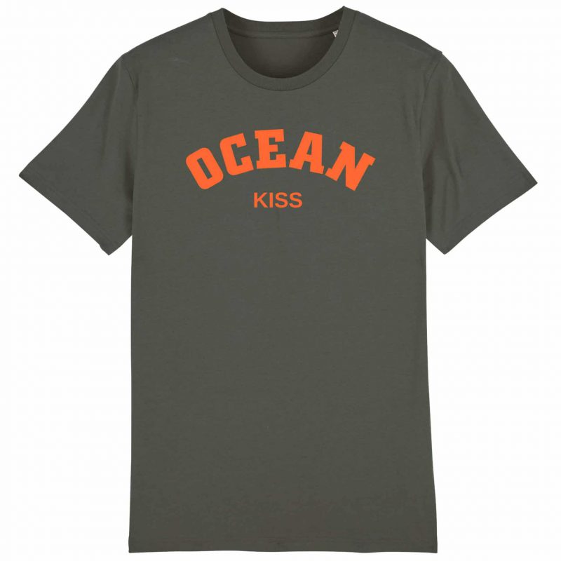 Unisex T-Shirt aus Biobaumwolle - "Ocean Kiss" - khaki
