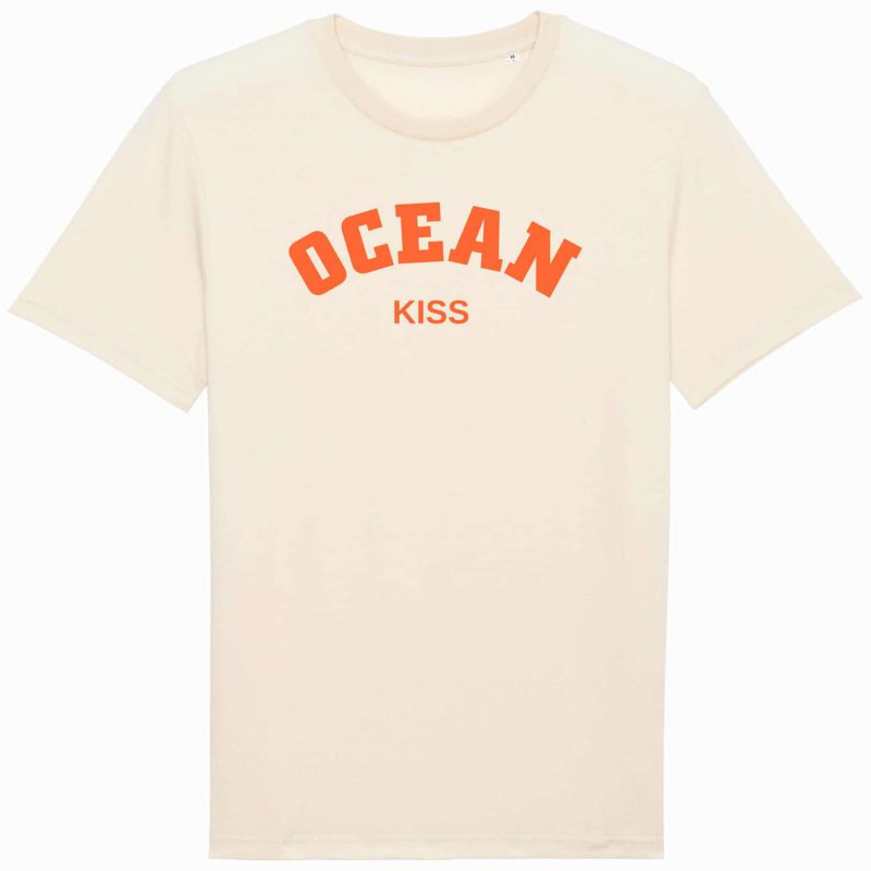 Unisex T-Shirt aus Biobaumwolle - "Ocean Kiss" - natural