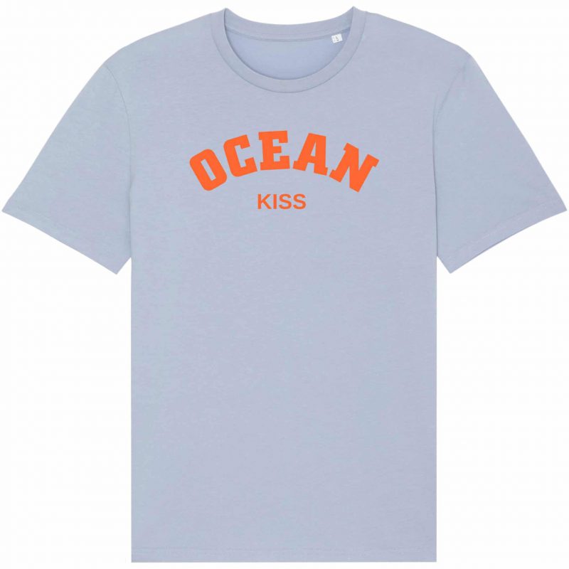 Unisex T-Shirt aus Biobaumwolle - "Ocean Kiss" - serene blue