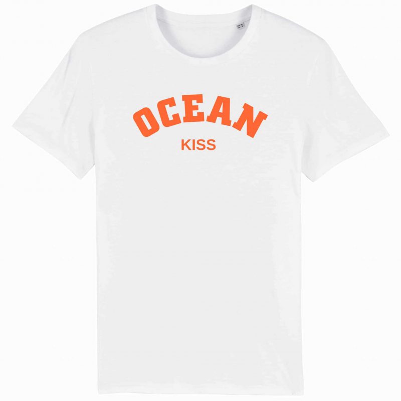 Unisex T-Shirt aus Biobaumwolle - "Ocean Kiss" - white