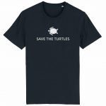 Organic T-Shirt “Save The Turtles” aus Bio Baumwolle in Black
