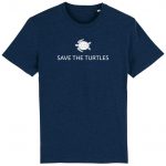 Organic T-Shirt “Save The Turtles” aus Bio Baumwolle in Black Heather Blue