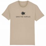 Organic T-Shirt “Save The Turtles” aus Bio Baumwolle in Desert Dust