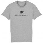 Organic T-Shirt “Save The Turtles” aus Bio Baumwolle in Heather Grey