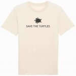 Organic T-Shirt “Save The Turtles” aus Bio Baumwolle in Natural