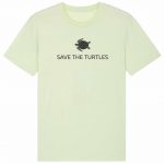 Organic T-Shirt “Save The Turtles” aus Bio Baumwolle in Stem Green