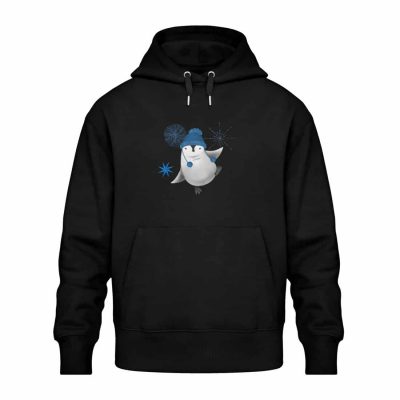 Pinguin Winterfun - Relaxed Bio Hoodie - black