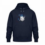 Pinguin Winterfun – Relaxed Bio Hoodie – blau