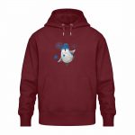 Pinguin Winterfun – Relaxed Bio Hoodie – burgundy