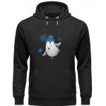 Pinguin Winterfun – Premium Unisex Bio Hoodie – schwarz