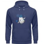 Pinguin Winterfun – Premium Unisex Bio Hoodie – blue