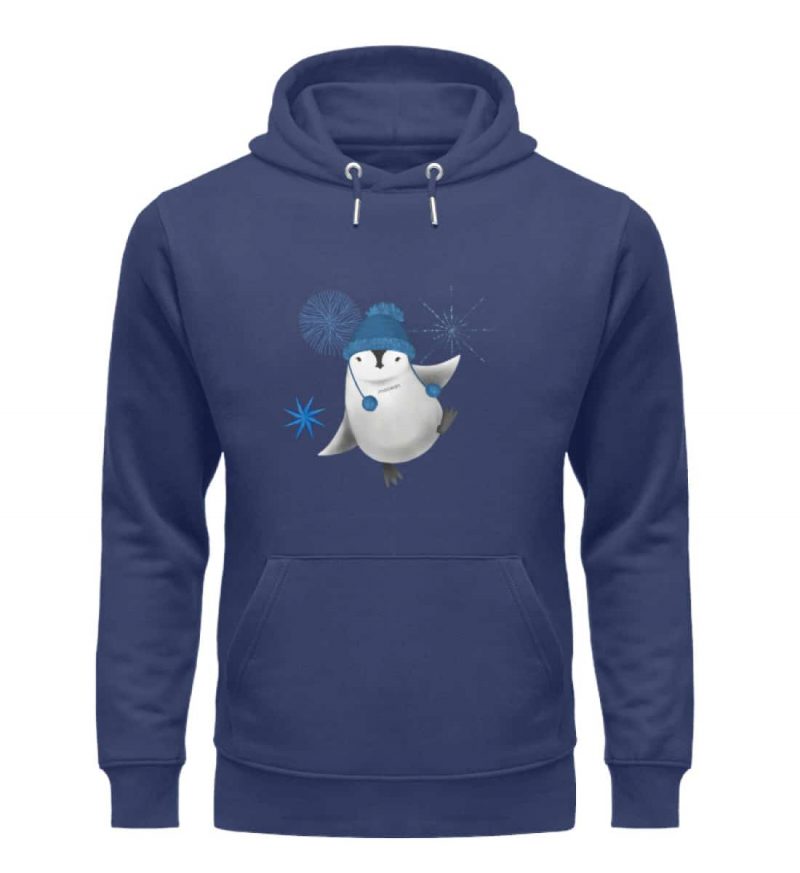 Pinguin Winterfun - Premium Unisex Bio Hoodie - blue