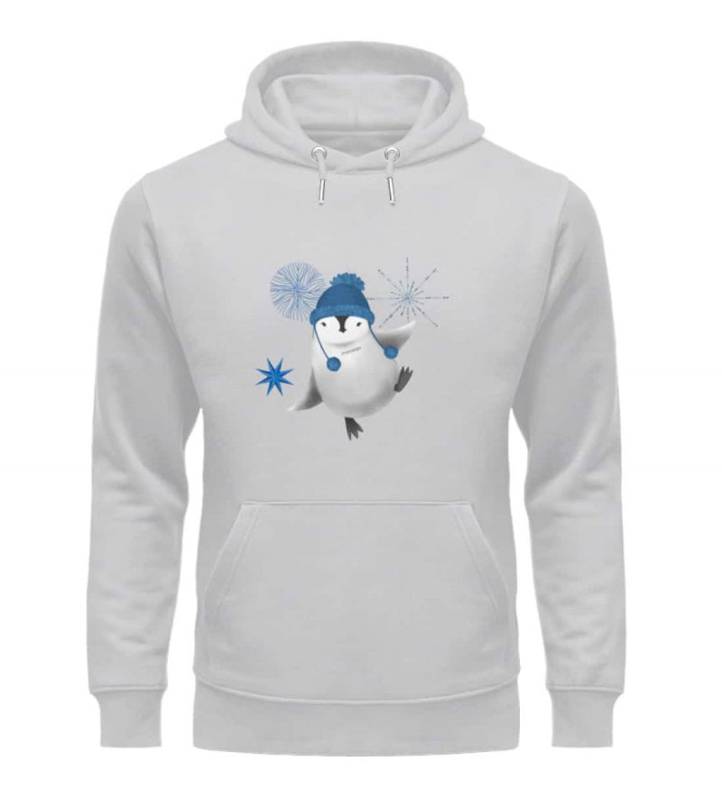 Pinguin Winterfun - Premium Unisex Bio Hoodie - heathergrey