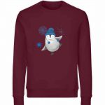 Pinguin Winterfun – Unisex Bio Sweater – burgundy