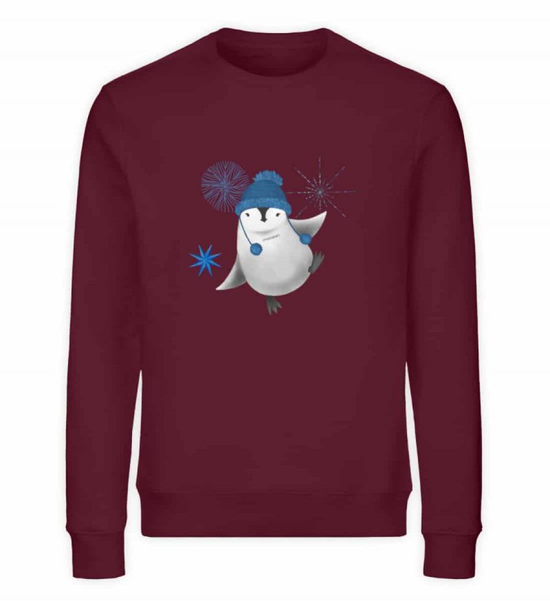 Pinguin Winterfun - Unisex Bio Sweater - burgundy