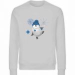 Pinguin Winterfun – Unisex Bio Sweater – heathergrey