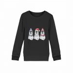 Pinguin Wintertrio – Kinder Bio Sweater – black