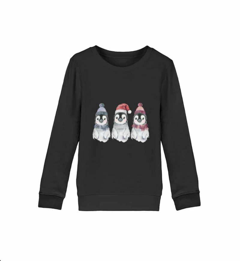 Pinguin Wintertrio - Kinder Bio Sweater - black
