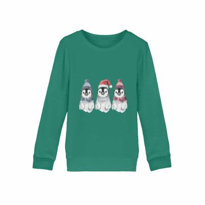 Pinguin Wintertrio - Kinder Bio Sweater - grün