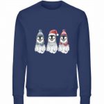 Pinguin Wintertrio – Unisex Bio Sweater – blue