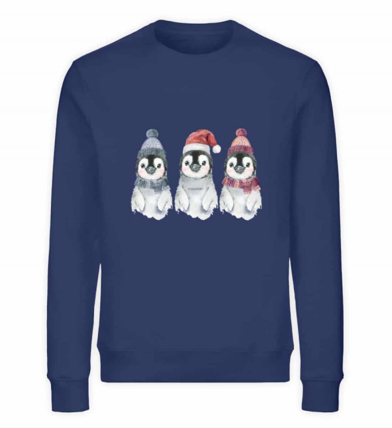Pinguin Wintertrio - Unisex Bio Sweater - blue