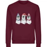 Pinguin Wintertrio – Unisex Bio Sweater – burgundy