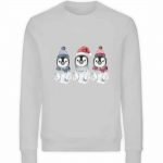 Pinguin Wintertrio – Unisex Bio Sweater – heathergrey