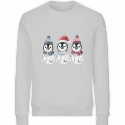 Pinguin Wintertrio - Unisex Bio Sweater - heathergrey