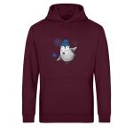 Pinguin Winterfun – Light Unisex Bio Hoodie – burgundy