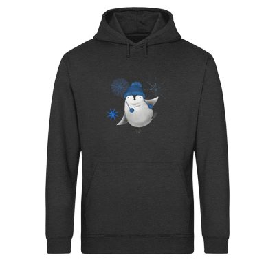 Pinguin Winterfun - Light Unisex Bio Hoodie - dark heather grey