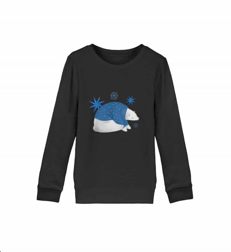 Polarbär Winterfun - Kinder Bio Sweater - black