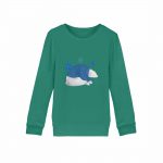 Polarbär Winterfun – Kinder Bio Sweater – grün