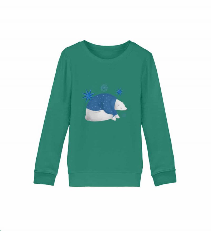 Polarbär Winterfun - Kinder Bio Sweater - grün