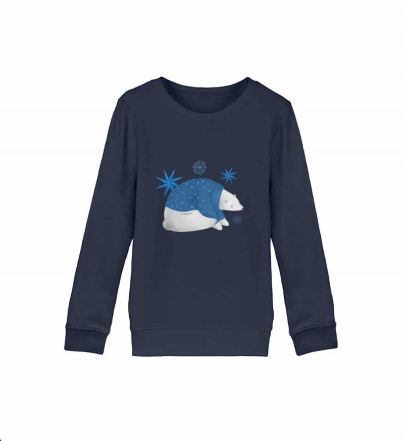 Polarbär Winterfun - Kinder Bio Sweater - navy