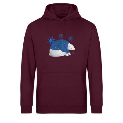 Polarbär - Light Unisex Bio Hoodie - burgundy