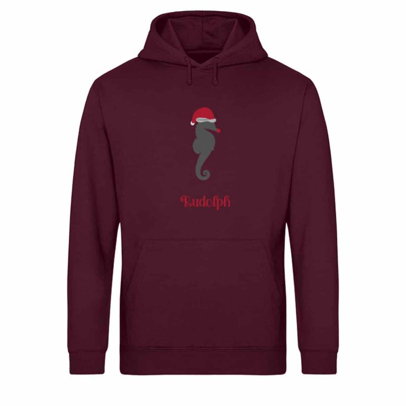 Rudolph - Light Unisex Bio Hoodie - burgundy