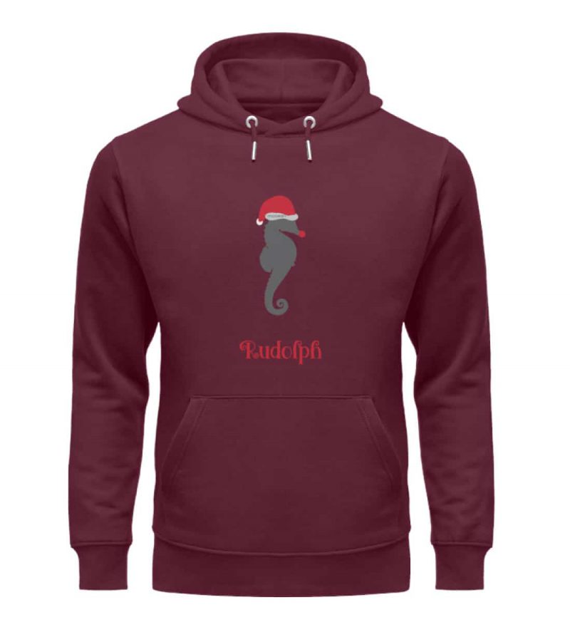 Rudolph - Premium Unisex Bio Hoodie - burgundy